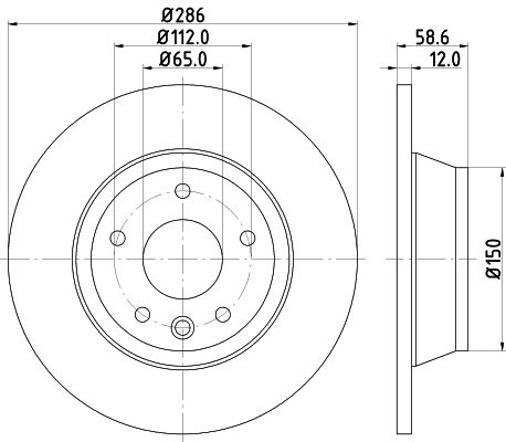 HELLA PAGID stabdžių diskas 8DD 355 113-841